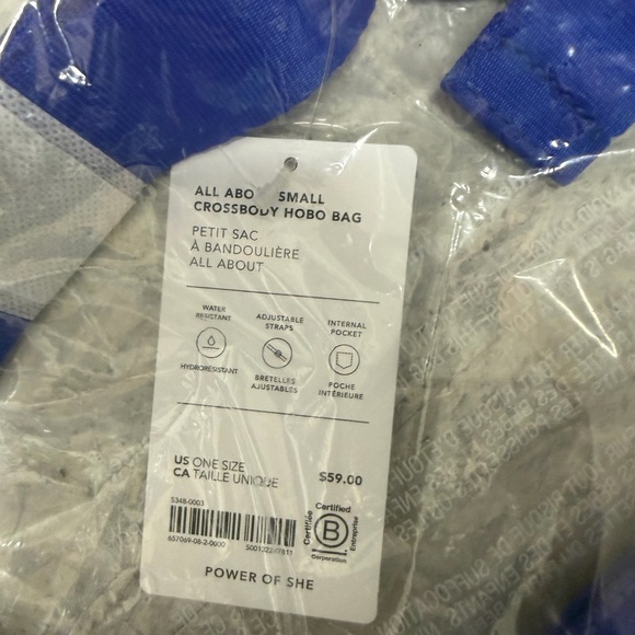 NWT Athleta All About Small Crossbody Hobo Bag - OS/Varsity - Picture 6 of 11